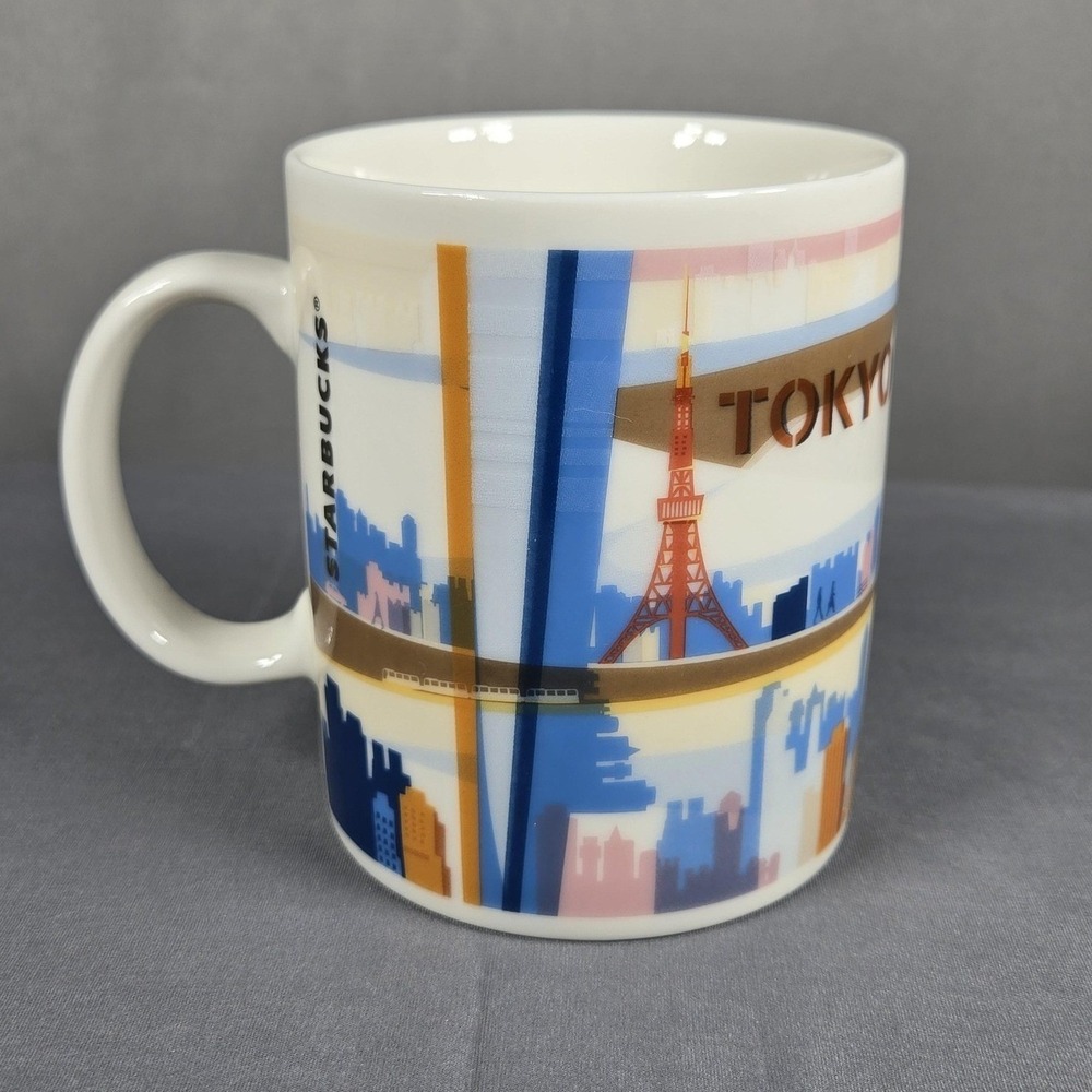 Starbucks Tokyo City Scene Mug 2015 Japan Limited Edition 14oz Skyline Artwork